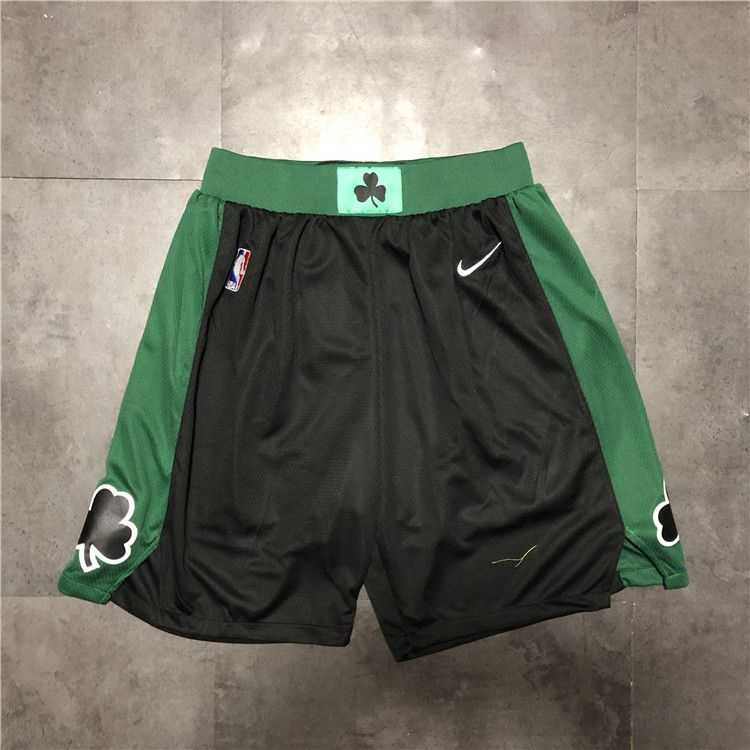 Men NBA Boston Celtics Black Nike Shorts 0416